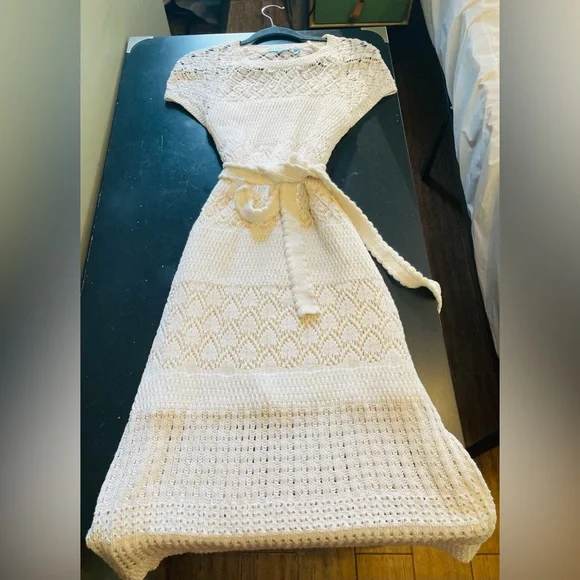 Draper James Cream Knit Midi Dress – 3-Piece Set (Size S) - Picture 1 of 8